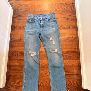 Levi's 501 Light Blue Denim Jeans